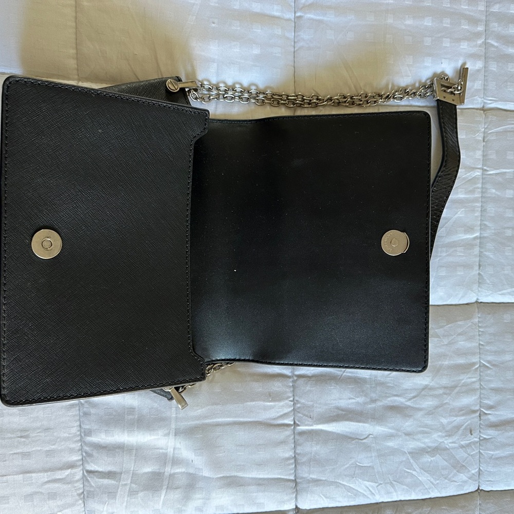 Michael Kors Black Buckle Leather Chain Bag - Picture 5 of 9